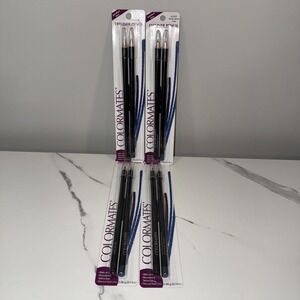 COLORMATES EYELINER PENCIL, PARABEN FREE, 62503 Deep Plum &‎ Teal New Lot Of 4